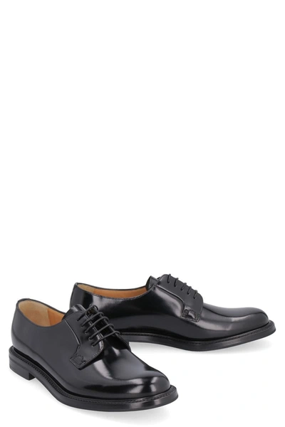 Shop Church's Shannon Leather Laced Shoes In Black