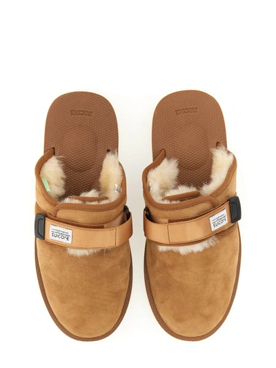 Shop Suicoke Ciabatta M2ab In Beige