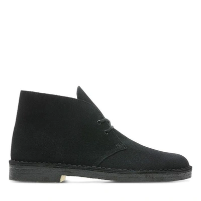 Shop Clarks Originals Desert Boot M Shoes In Black Suede