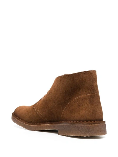 Shop Clarks Leather Ankle Boot In Marrone Chiaro