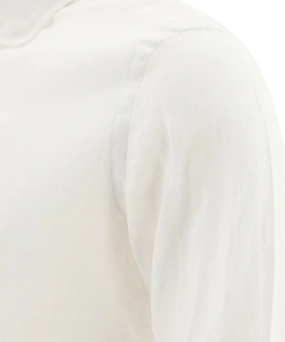 Shop Borriello Classic Linen Shirt In White