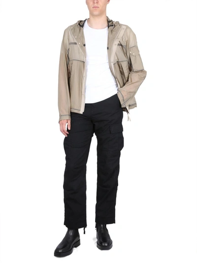 Shop Ten C Combo Bonded Anorak Jacket In Beige