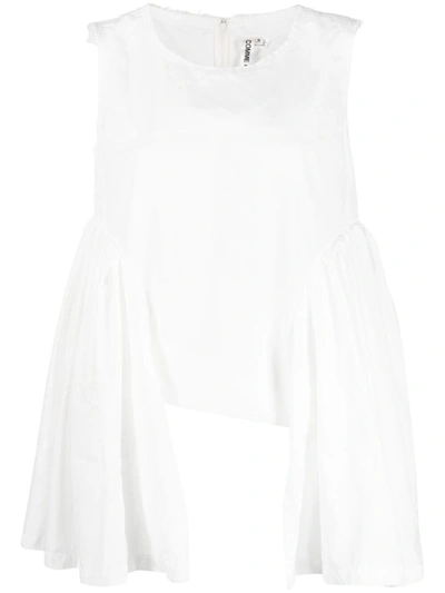 Shop Comme Des Garçons Asymmetric Tank Top In White