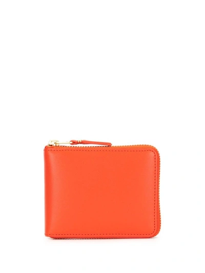 Shop Comme Des Garçons Classic Logo Wallet Accessories In Yellow &amp; Orange