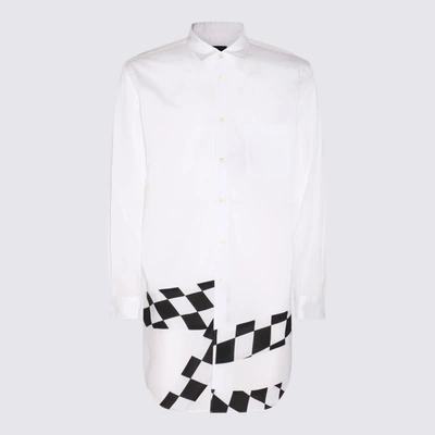 Shop Comme Des Garçons Homme Deux Comme Des Garçons Homme Plus White And Black Cotton Checkerboard Shirt In Wh X Blk/wh