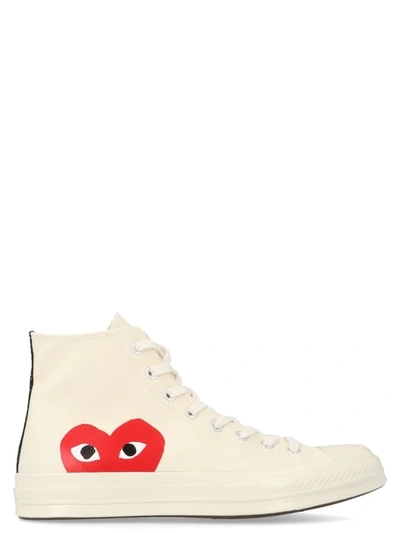 Shop Comme Des Garçons Play 'play' Sneakers In White