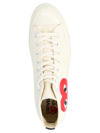 Shop Comme Des Garçons Play 'play' Sneakers In White