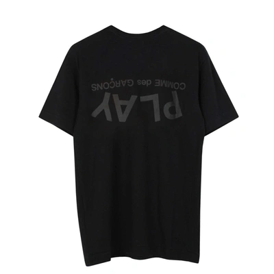 Shop Comme Des Garçons Play Play Logo T-shirt Black In Nero