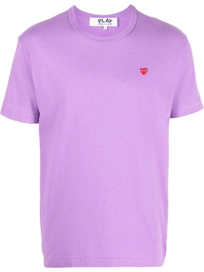 Shop Comme Des Garçons Play T-shirt In Purple