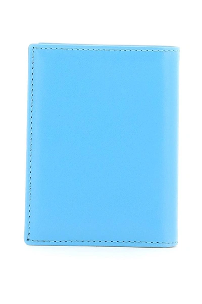 Shop Comme Des Garçons Comme Des Garcons Wallet Leather Small Bi-fold Wallet In Blue