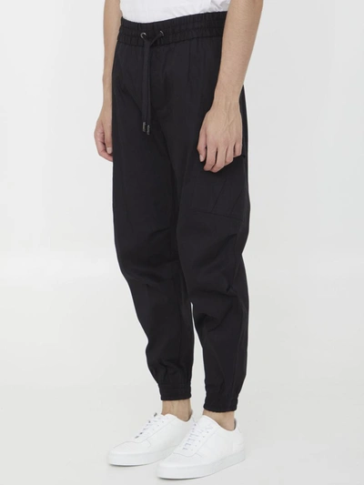 Dolce & Gabbana Cotton Cargo Pants In Black | ModeSens
