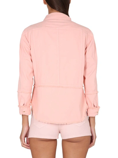 Tom Ford Cotton Denim Shirt Chest Pockets In Pink
