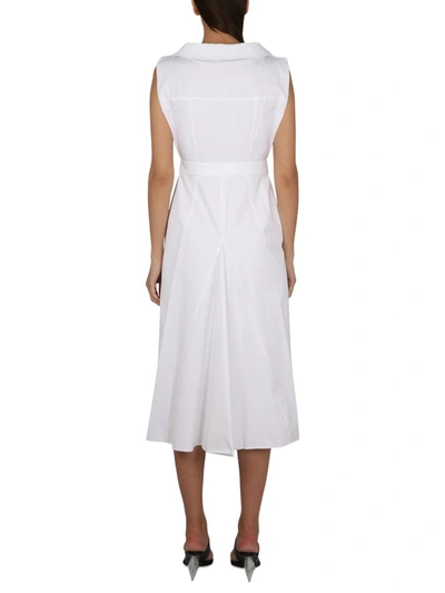 Shop Alexander Mcqueen Cotton Dress In White