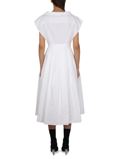 Shop Alexander Mcqueen Cotton Dress In White