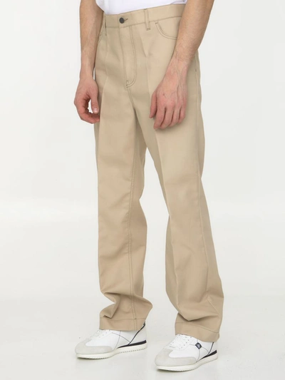 Shop Valentino Cotton Gabardine Trousers