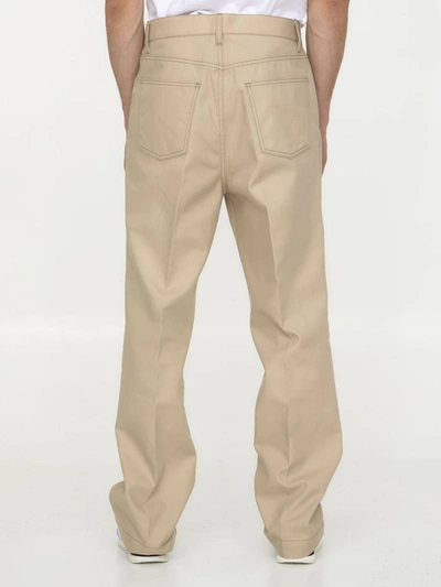 Shop Valentino Cotton Gabardine Trousers