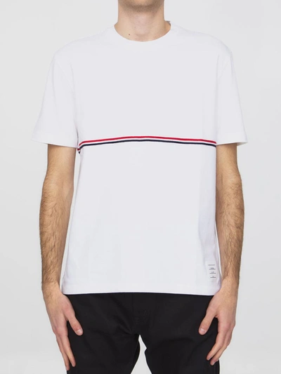 Shop Thom Browne Cotton Jersey T-shirt In White