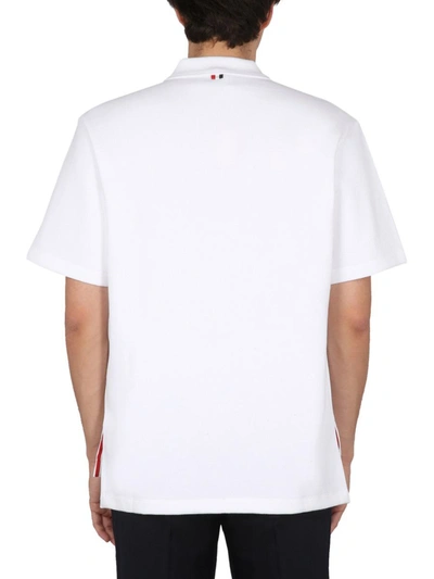 Shop Thom Browne Cotton Polo In White