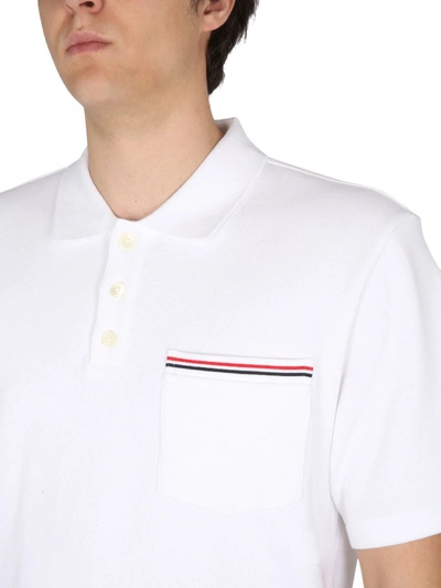 Shop Thom Browne Cotton Polo In White