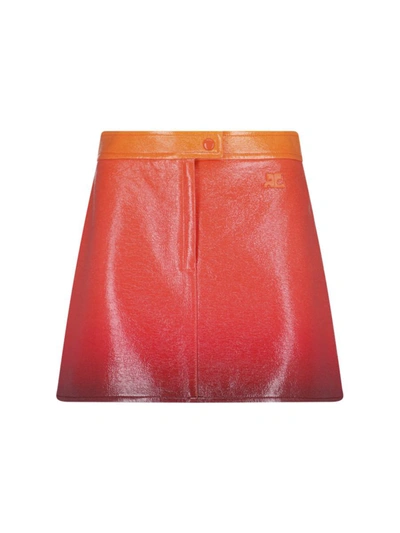 Shop Courrèges Skirts In Orange