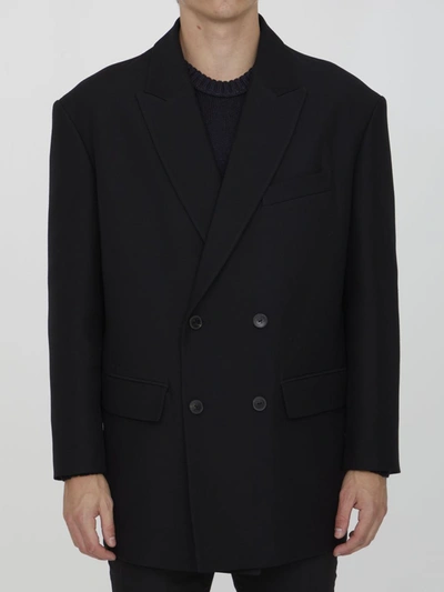 Shop Valentino Crêpe Couture Jacket In Black