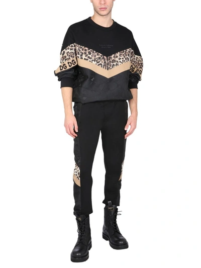 Shop Dolce & Gabbana Crew Neck Sweatshirt In Black