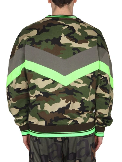 Dolce & Gabbana Logo-plaque Camouflage-print Sweatshirt In Multicolor