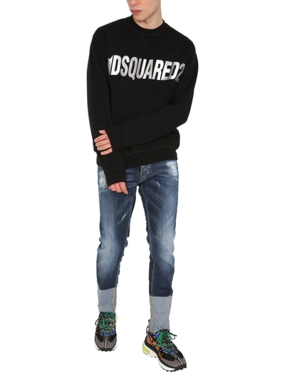 Shop Dsquared2 Crew Neck Sweatshirt In Black