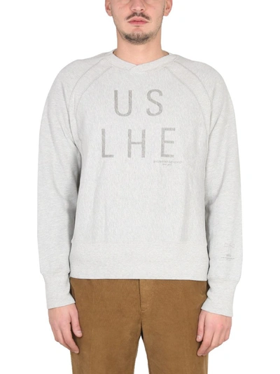 Engineered Garments Relaxed Fit Crewneck Sweatshirt With Logo In Grey