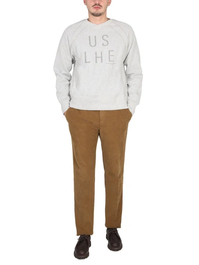Shop Engineered Garments Crewneck Sweatshirt In Grey