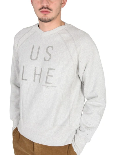 Engineered Garments Relaxed Fit Crewneck Sweatshirt With Logo In Grey