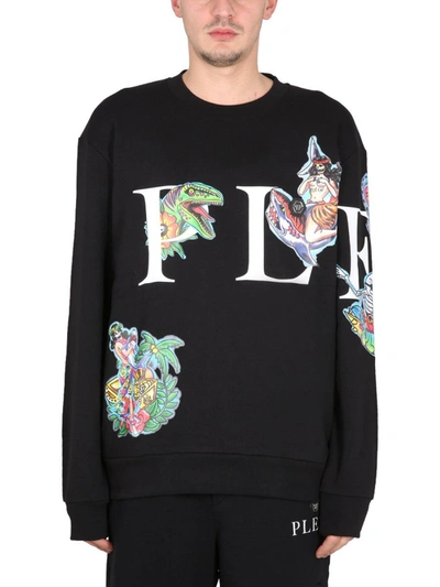 Shop Philipp Plein Crewneck Sweatshirt In Black