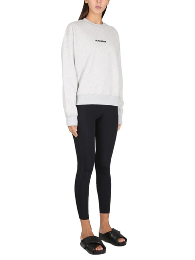 Shop Jil Sander Crewneck Sweatshirt In Grey