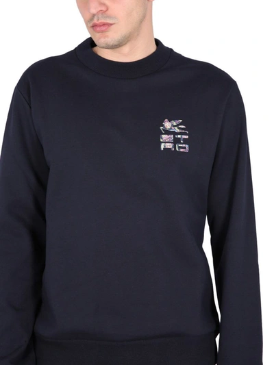Shop Etro Crewneck Sweatshirt In Blue