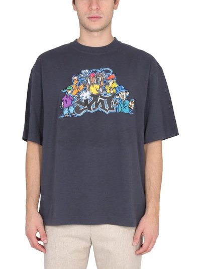 Shop Off-white Crewneck T-shirt In Multicolor
