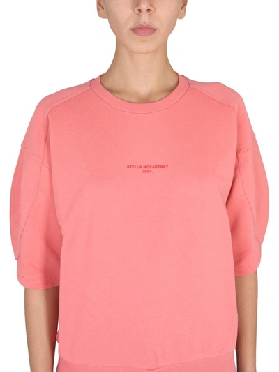 Shop Stella Mccartney Crewneck T-shirt In Pink