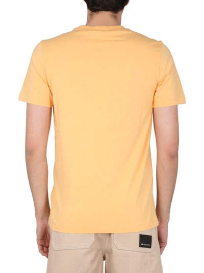 Shop Marni Crewneck T-shirt In Orange