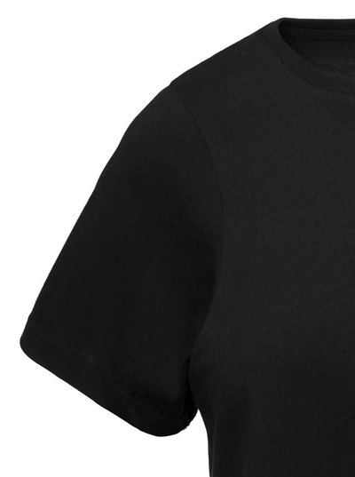 Shop Totême Crewneck T-shirt In Black Cotton Woman