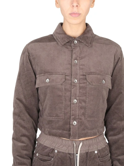 Shop Rick Owens Drkshdw Cropped Jacket In Grey