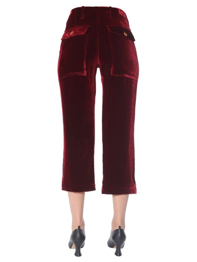 Shop Jejia Cropped Pants In Red