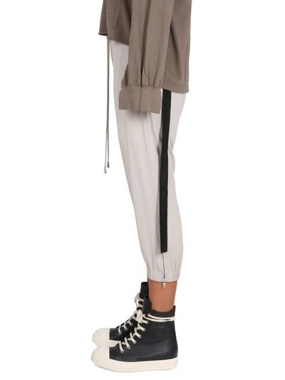 Shop Rick Owens Cropped Pants In Ivory