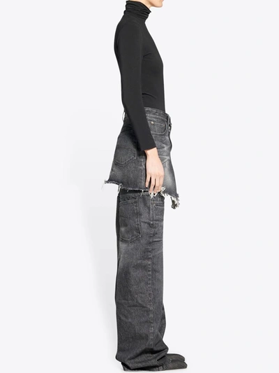 Shop Balenciaga Cut-up Mini Skirt In Black