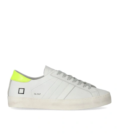 Shop Date D.a.t.e.  Hill Low Calf White Fluo Yellow Sneaker