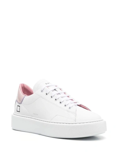 Shop Date D.a.t.e. And Pink Sfera Patent Sneakers In White
