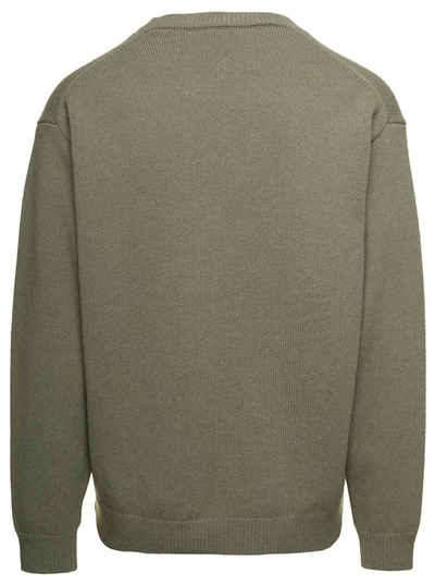 Shop Kenzo Dark Green Sweatshirt With Boke Flower Print In Wool Man