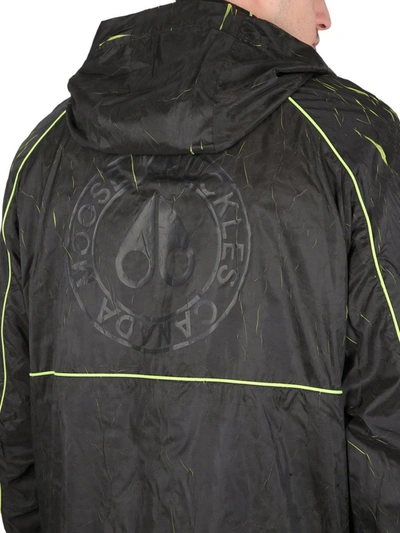 Shop Moose Knuckles Davenport" Jacket With Hood In Black