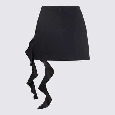 Shop David Koma Black Viscose Blend Mini Skirt In <p>black Viscose Blend Mini Skirt From  Featuring Mini Length, Stretch Fit, Side Slit, Pan
