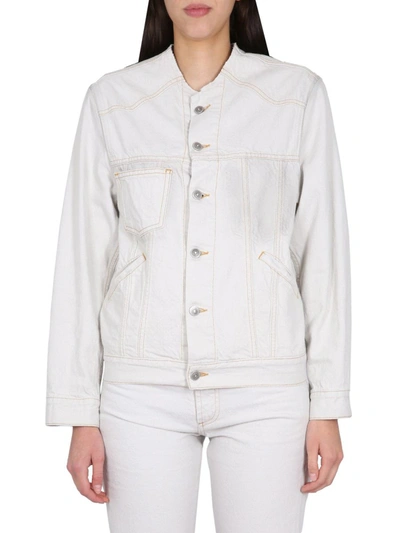 Shop Maison Margiela Denim Jacket In White
