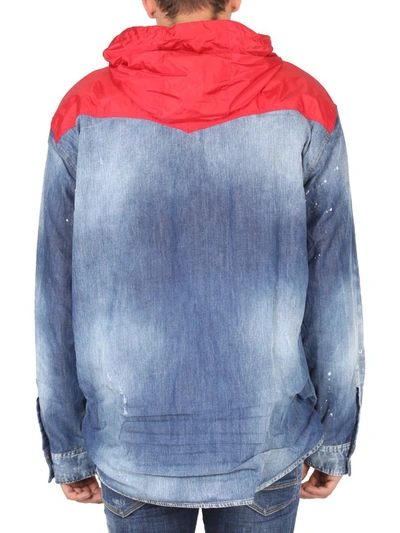Shop Dsquared2 Denim Overshirt Jacket In Blue