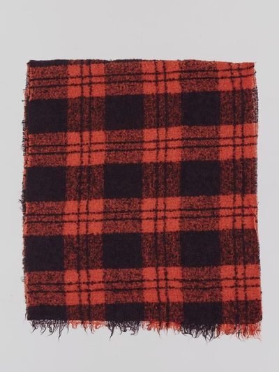 Shop Destin Scarf In <p> Red Scarf In Wool With Fringed Hem